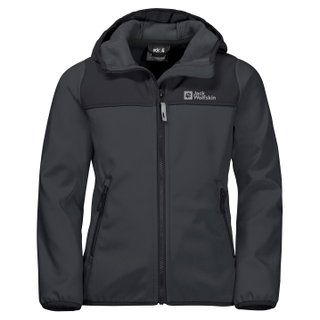 Jack Wolfskin Softshelljacke Fourwinds (wind-& wasserabweisend) phantomgrau Kinder